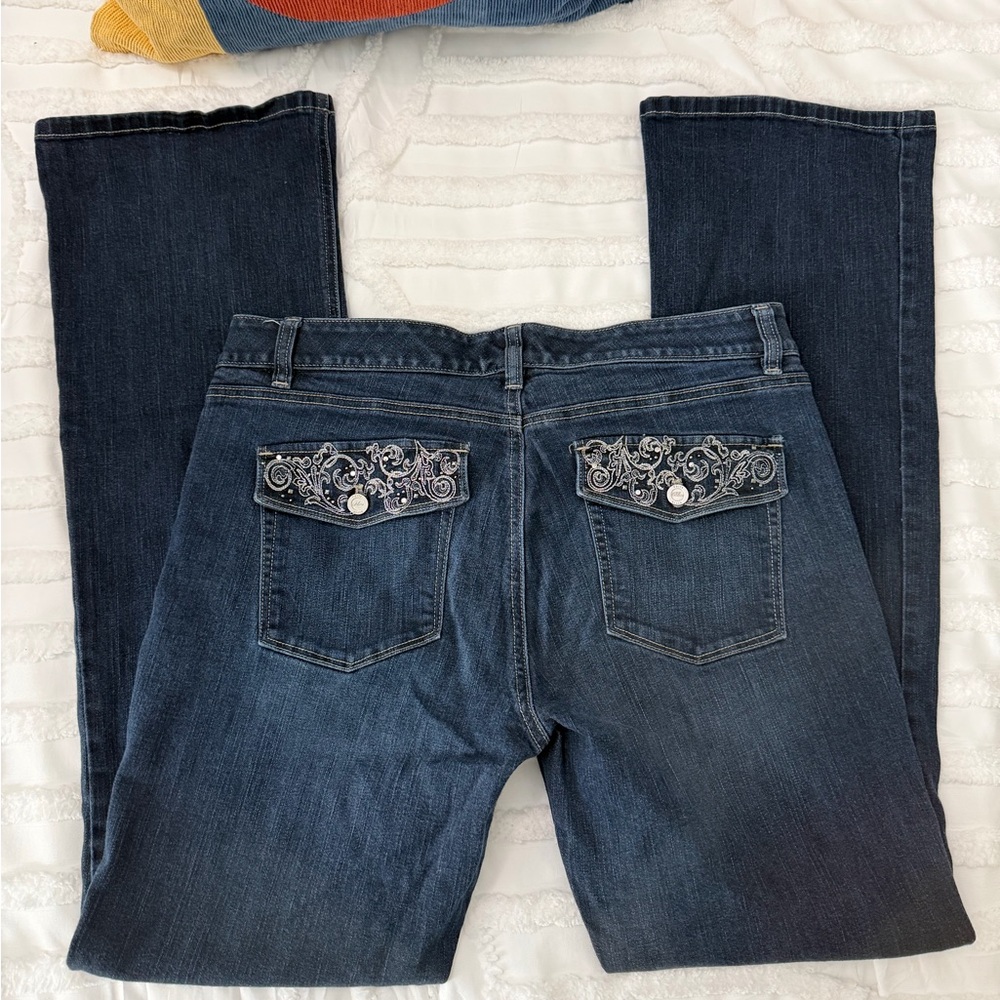 WHBM Embellished Blue Boot Jeans - Picture 8 of 12